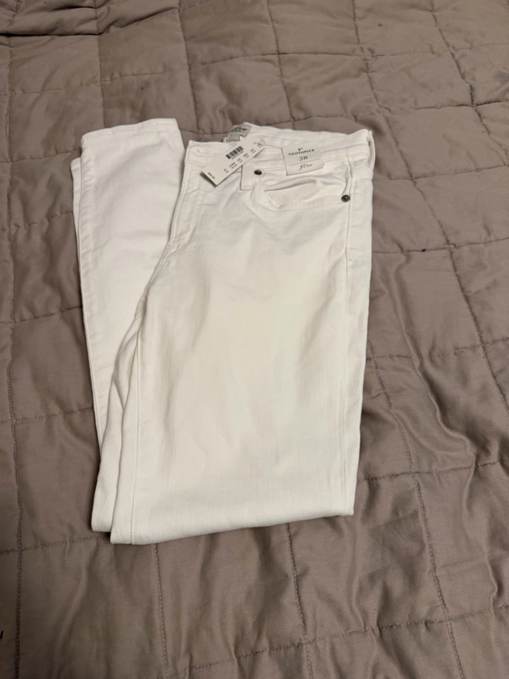 J. Crew White Toothpick Skinny Jeans